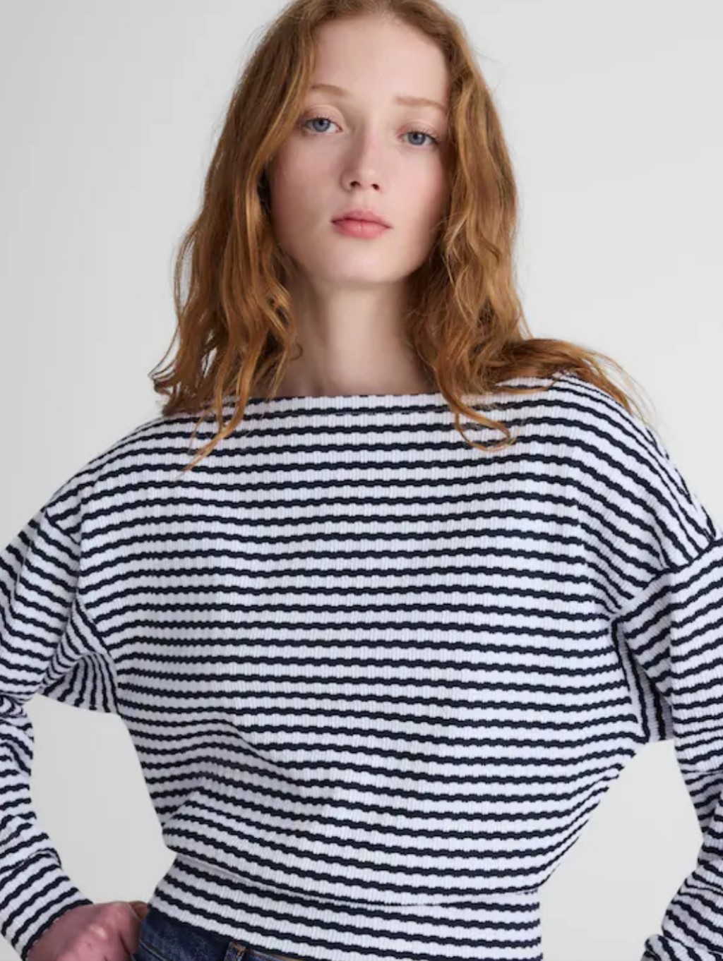Madewell Textural-Stitch Boatneck Top